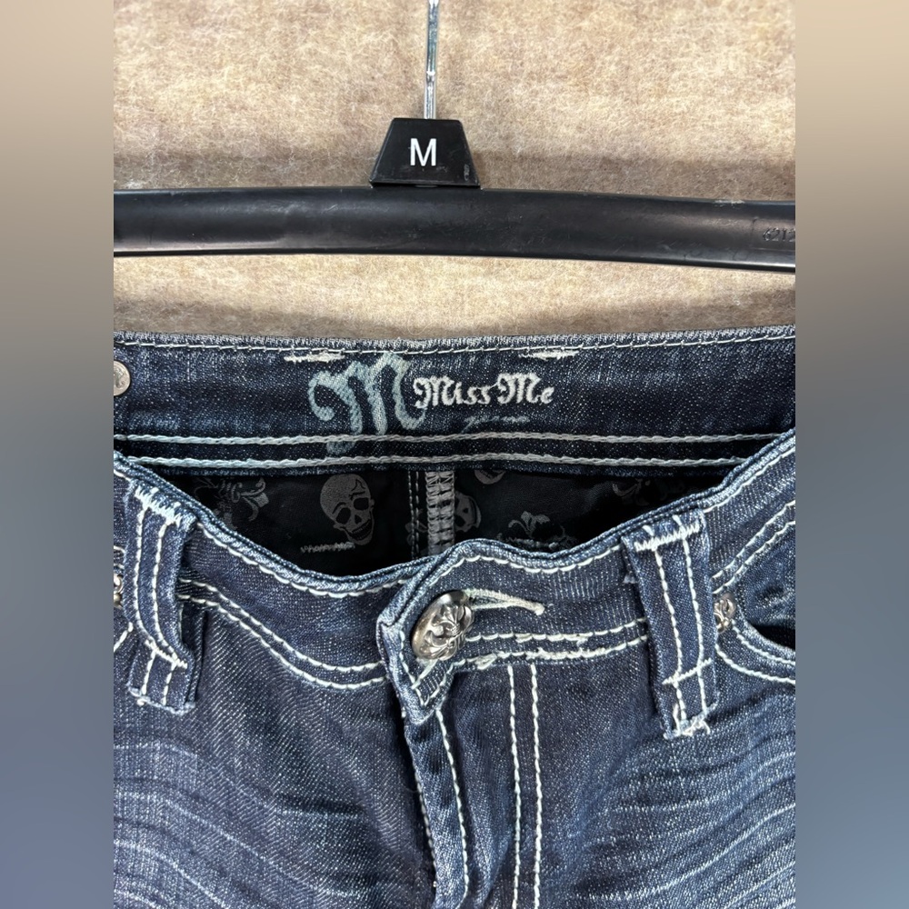 Miss Me Jeans Womens Denim Boot Cut Embellished Sequins Pockets Bling‎ Sz 29 - Picture 3 of 7